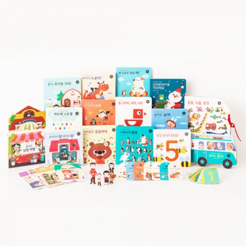 허니북 수학동화 34종 세트 (보드북 15권, 카드 18장, 스티커 1장) (세이펜 호환)