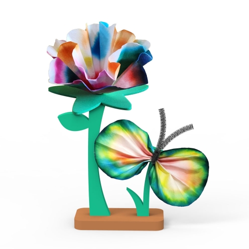 크로마토그래피 꽃과 나비