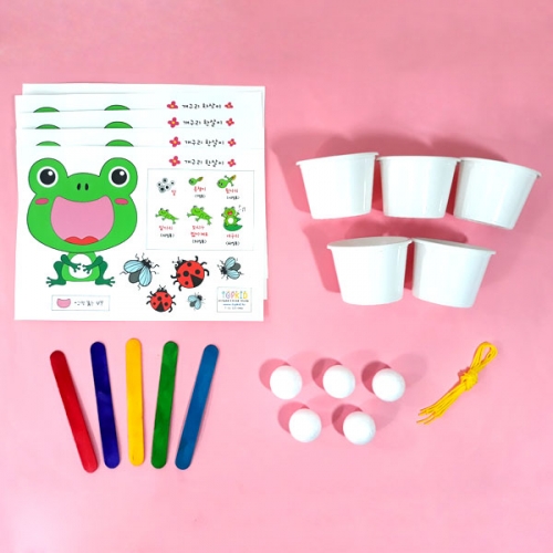[탑키드] 만들기 개구리 한살이 곤충 먹기 놀이 (5인용)