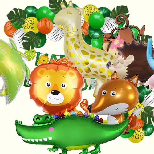 동물의 숲 정글테마 파티세트