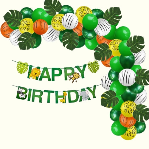 동물의 숲 정글테마 파티세트