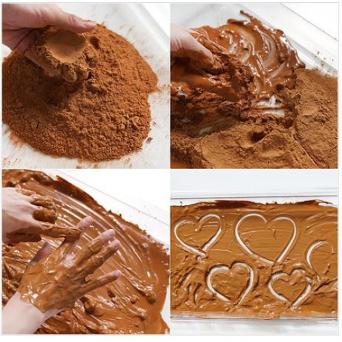 차이의 놀이 미술 오감놀이 생 황토 가루 500g (2명 놀이용)