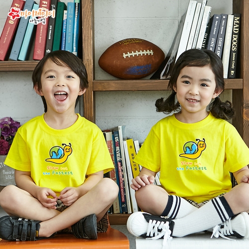 국내산 순면 아트 티셔츠 반팔 _ 지구를 사랑하는 _ 빠른달팽이