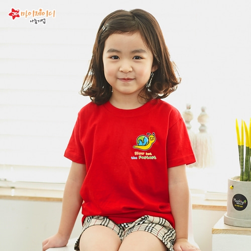 국내산 순면 아트 티셔츠 반팔 _ 지구를 사랑하는 _ 빠른달팽이 ＊심플디자인＊