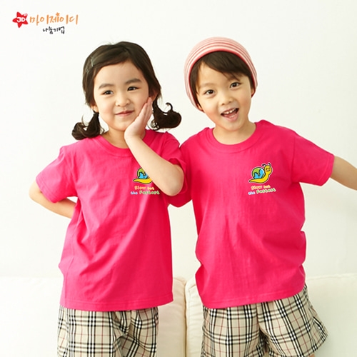 국내산 순면 아트 티셔츠 반팔 _ 지구를 사랑하는 _ 빠른달팽이 ＊심플디자인＊