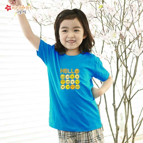 국내산 순면 아트 티셔츠 반팔 _ 온세상 친구들 _ 헬로헬로