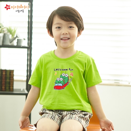 국내산 순면 아트 티셔츠 반팔 _ 신나게 즐겁게 _렛즈해브펀