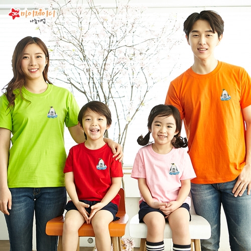 [환경사랑특집]국내산 순면 아트 티셔츠 반팔 _ 고급와펜자수 _ 펭귄을 구해줘