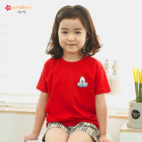 [환경사랑특집]국내산 순면 아트 티셔츠 반팔 _ 고급와펜자수 _ 펭귄을 구해줘