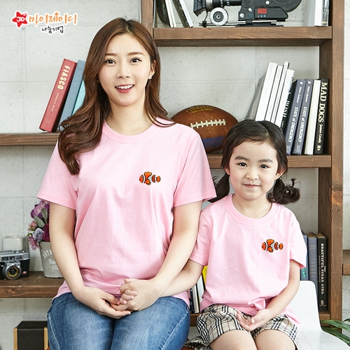 [환경사랑특집]국내산 순면 아트 티셔츠 반팔 _ 고급와펜자수 _ 행복한니모