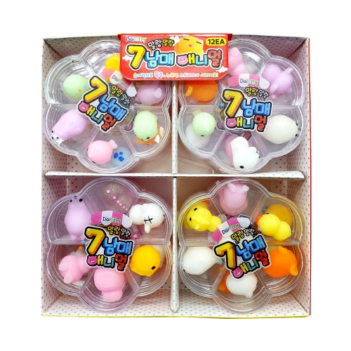 7남매 애니멀 스퀴시 모찌(2500원X12개)
