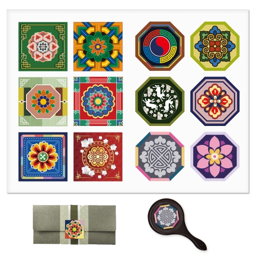 전통문양 스티커 12종[5장부터 구매가능]