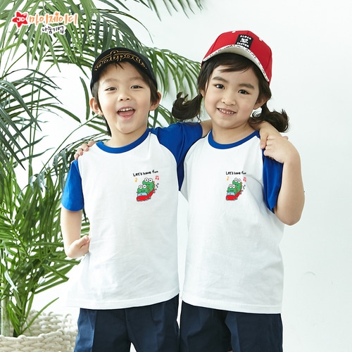 국내산 순면 나그랑 아트 티셔츠 반팔 _ 신나게 즐겁게 _렛즈해브펀 ☆심플디자인☆