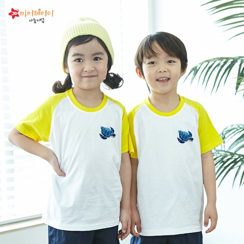 [환경사랑특집]국내산 순면 나그랑 티셔츠 반팔 _ 고급와펜자수 _ 거북이의꿈