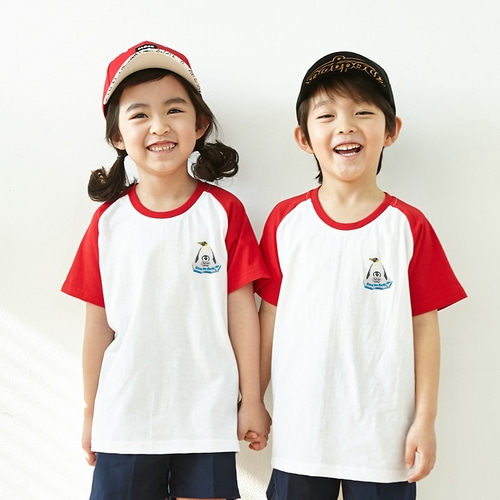 [환경사랑특집]국내산 순면 나그랑 티셔츠 반팔 _ 고급와펜자수 _펭귄을 구해줘