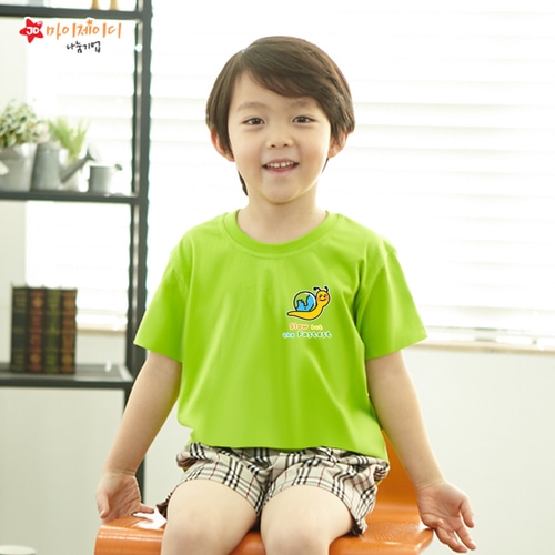 국내산 쿨론100％ 아트 디자인 반팔_지구를 사랑하는 _ 빠른달팽이 ☆심플디자인☆