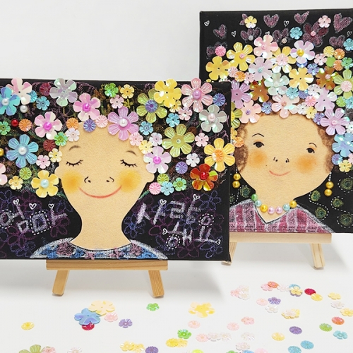 엄마 얼굴 캔버스 액자