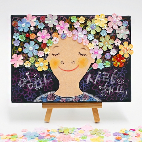 엄마 얼굴 캔버스 액자