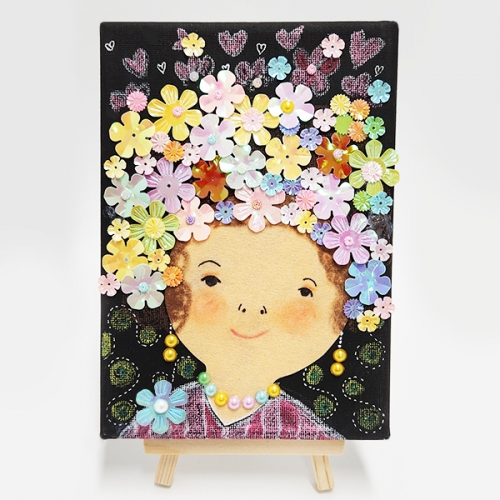 엄마 얼굴 캔버스 액자