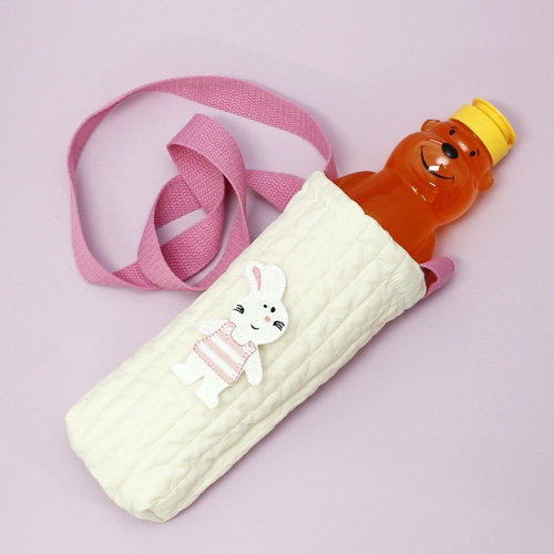 누빔천 텀블러 백+곰돌이 투명물병