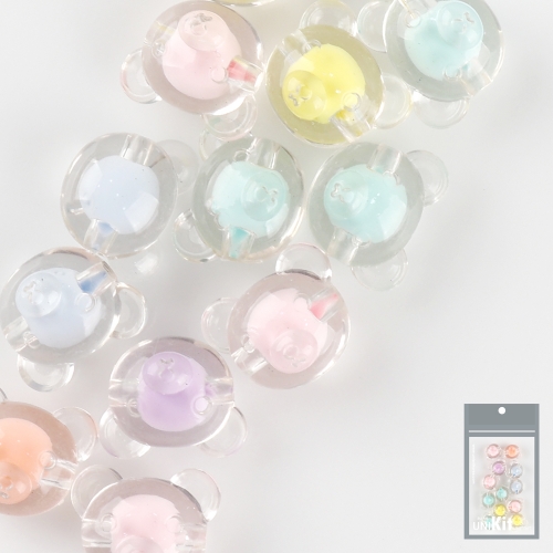 메이크문구 2300 티니비즈 파스텔 곰돌이(유광) 20번