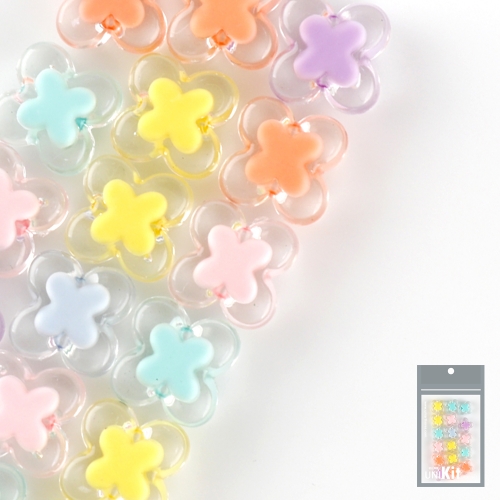 메이크문구 2300 티니비즈 파스텔 네잎클로버(유광) 22번