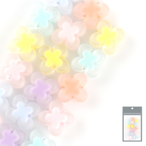 메이크문구 2300 티니비즈 파스텔 네잎클로버(무광) 23번