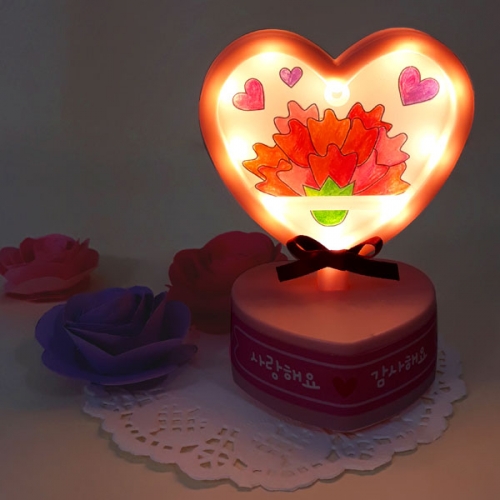 [탑키드] 만들기 LED 하트 카네이션 무드등