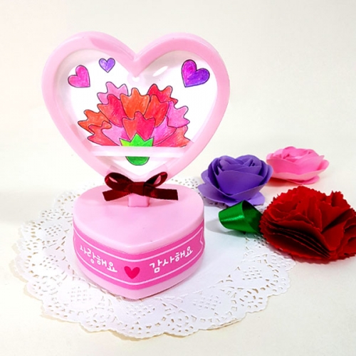 [탑키드] 만들기 LED 하트 카네이션 무드등