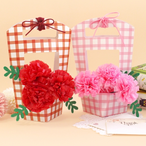 종이 카네이션 바구니 1set