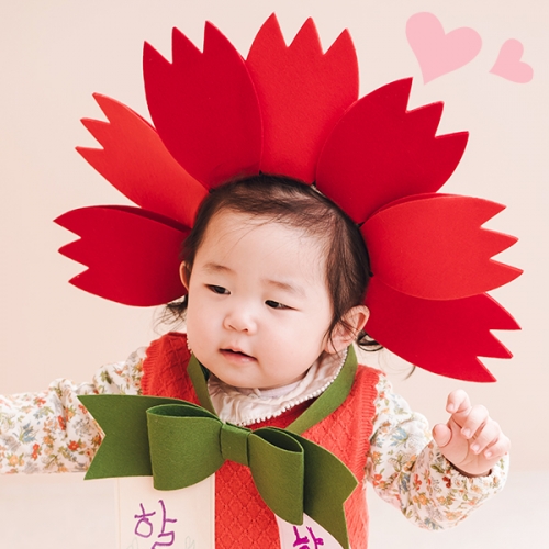 대왕 카네이션 머리띠(완제품/반제품)