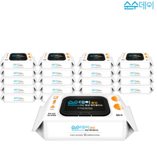 단종 순수데이 홈업 행주물티슈(55gsm) 80매 10팩 20팩