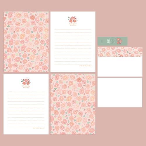 어반플라워 편지지 FL111-3