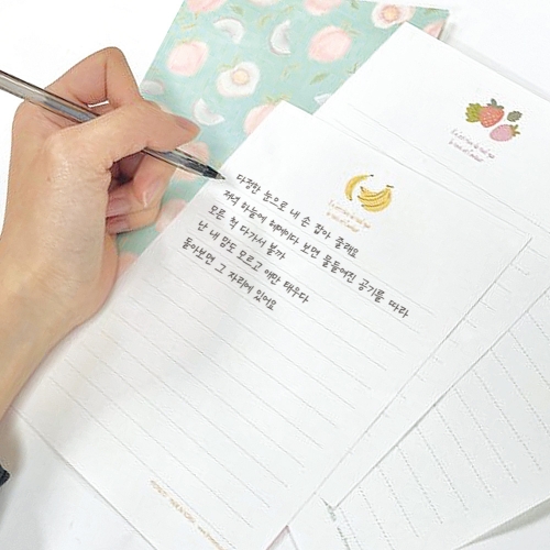 달콤새콤 프루츠 편지지 FL112(4종1세트)