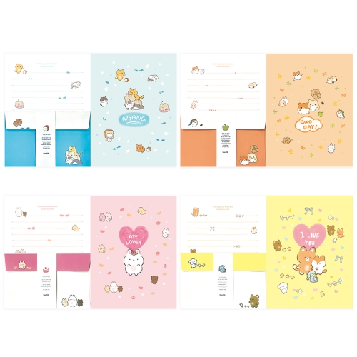 꽁냥꽁냥 프렌즈 편지지 FL113(4종1세트)