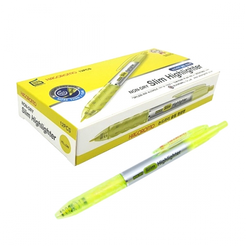 하고로모_논드라이 슬림 형광펜 12개 (1상자)