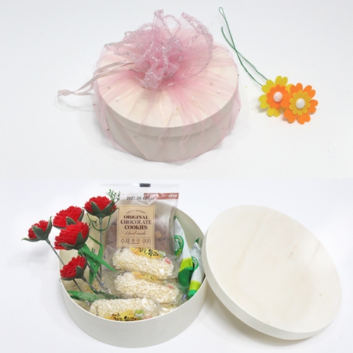 나무 원형통 선물함_단품