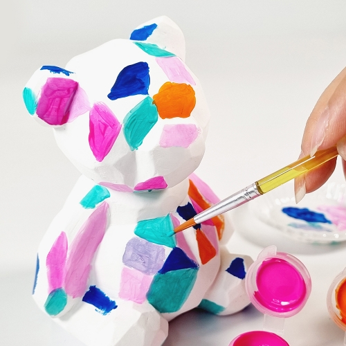 아티바바 칼라링석고 3D인형 곰