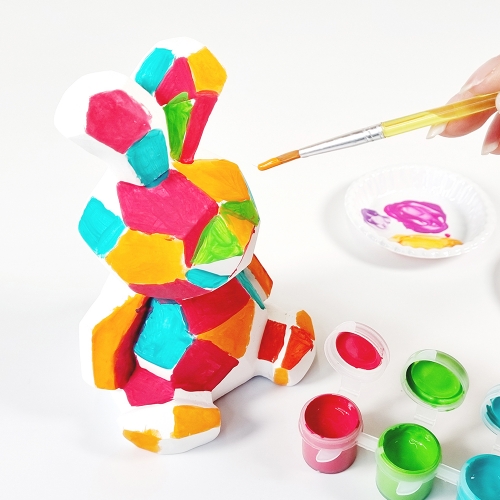 아티바바 칼라링석고 3D인형 토끼
