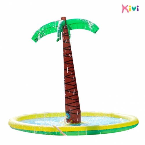 [키즈비전] 야자수분수매트 유아 어린이 수영장 베란다 풀장