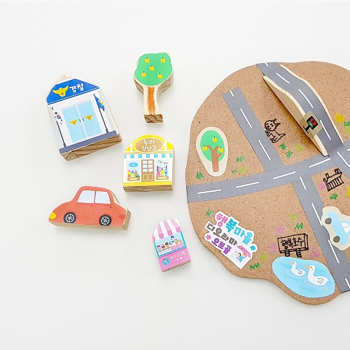 [만꾸] 행복마을 디오라마 오르골 / 우리동네 미니어처 만들기