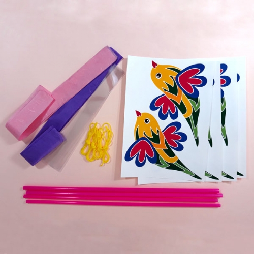 [탑키드] 만들기 막대기 연 (새, 물고기 중 선택 ) 4인용