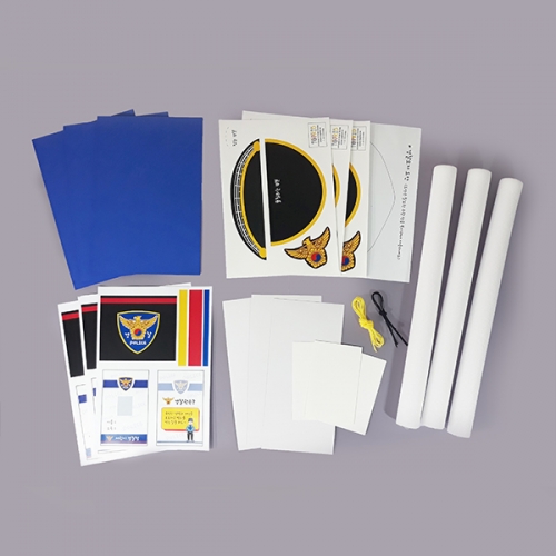 [탑키드] 만들기 경찰관 놀이 세트 (LED 경찰봉, 경찰 모자,경찰 신분증) 1인용