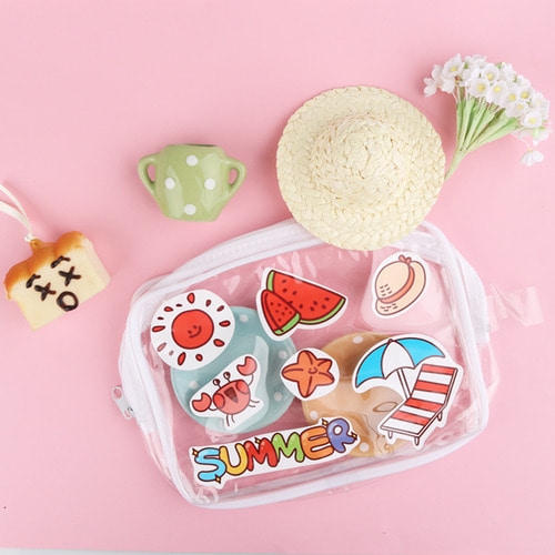 메이크문구 M097 스티커여름미니파우치꾸미기