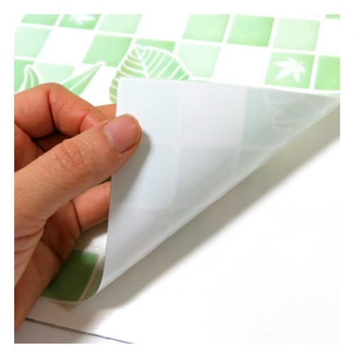 (스티커몰)그래픽타일(4매) 연두나뭇잎 CSGT-10