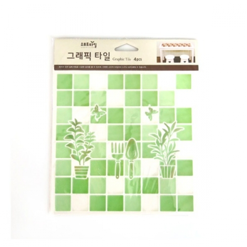 (스티커몰)그래픽타일(4매) 허브가든 CSGT-13