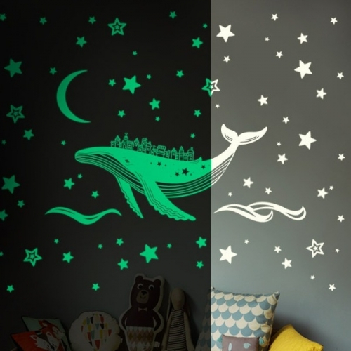 (스티커몰)데코야광인테리어 꿈꾸는 고래 FDS-21217