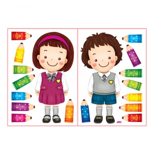 (스티커몰)요모조모 귀여운유치원어린이 FDT-2011