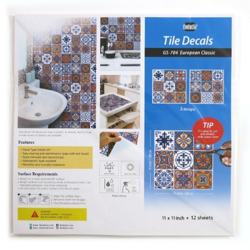 (스티커몰)모던TILE12PCS 유러피언클래식 GS-12704