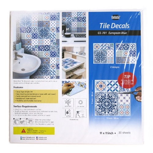 (스티커몰)모던TILE30PCS 유러피언블루 GS-30701